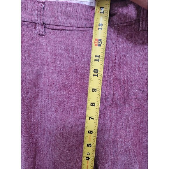 Old Navy Men's Red Herringbone Shorts With Button Closure & Pockets Size 38 - Picture 6 of 12